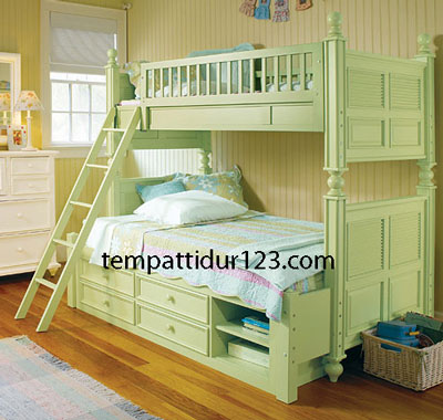 Tempat Tidur Anak Tingkat Model clasik