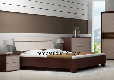 Tempat Tidur Minimalis Kombinasi Mdf