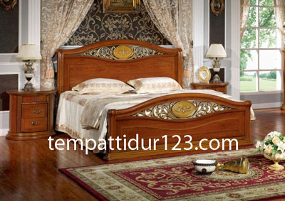 Tempat Tidur Ukir Pot Mawar