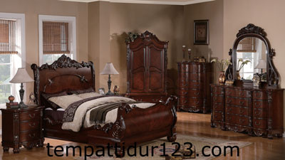 Furniture Jati Set Kamar Utama Bagong Ukir