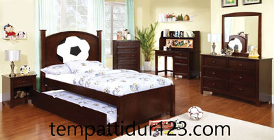 Kamar Set Anak Desain Minimalis Motif Bola