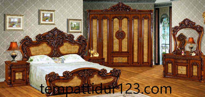 Kamar Set Kamar Utama Desain Ukiran Mewah Dafinisi Tambang