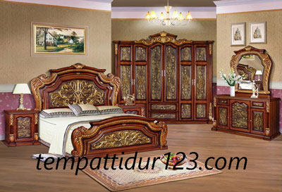 Kamar Set Pengantin Desain Ukiran Ratu Jepara