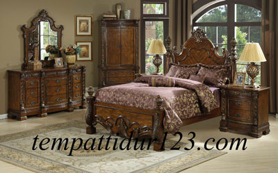 Furniture Anak Set Ranjang Motif Raja Jepara II