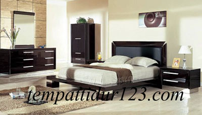 Pusat Furniture Jakarta Set Kamar Minimalis Kombinasi Cat Duco