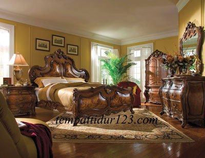 Furniture Jati Set Kamar Ukir Murah