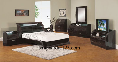 Bed Set Minimalis Modern Lengkung